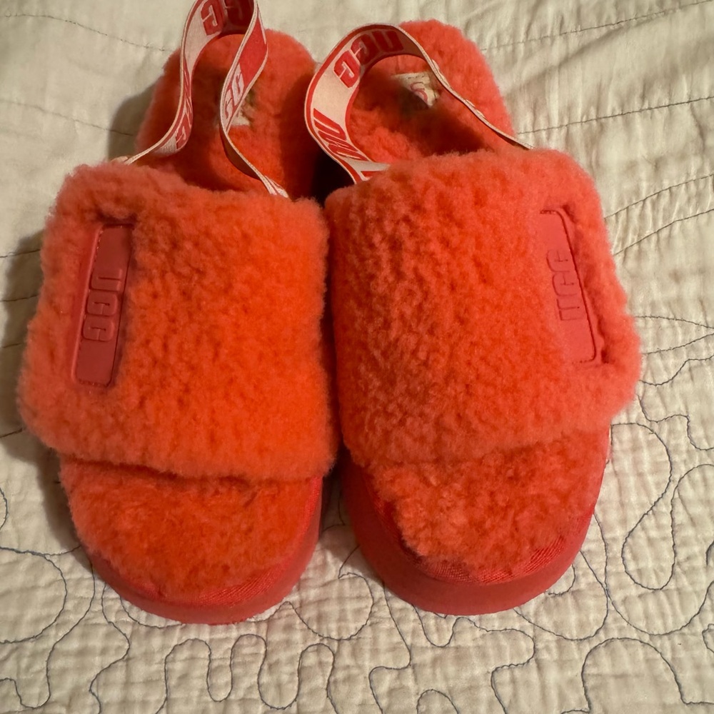 UGG Women's Platform Slippers in Bright Orange